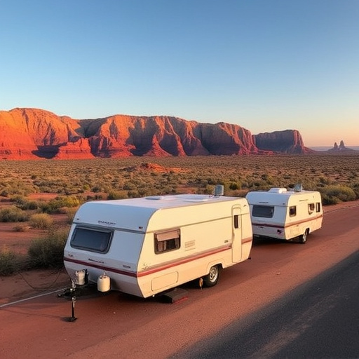 caravans traveling Australia