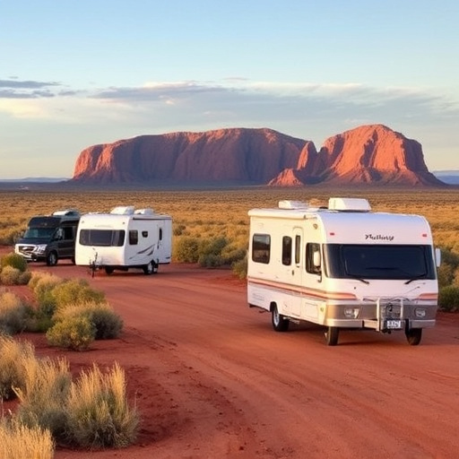 caravans traveling Australia