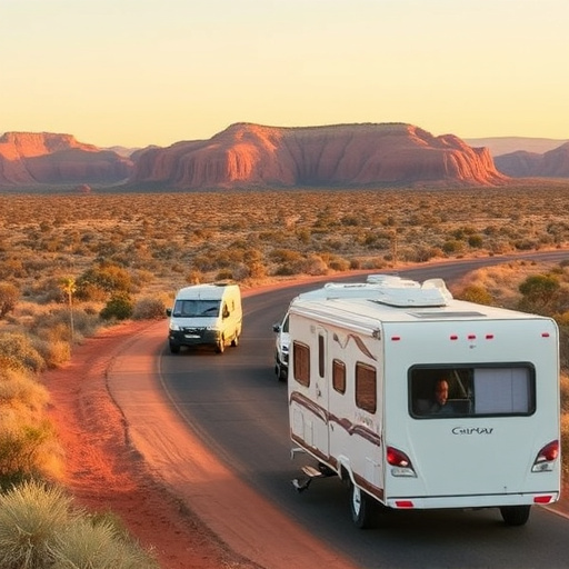 caravans traveling Australia