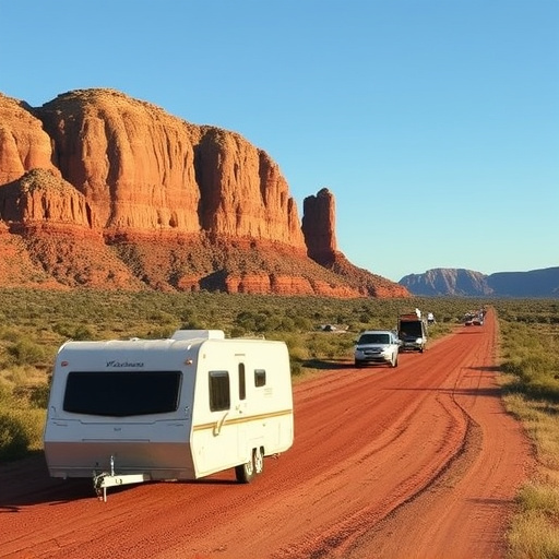 caravans traveling Australia