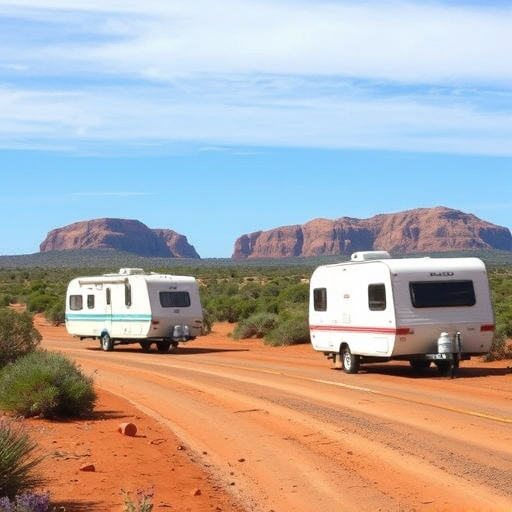 caravans traveling Australia