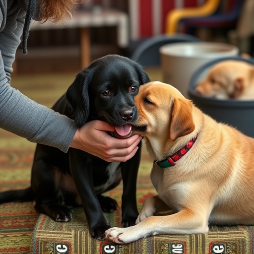 dog petting