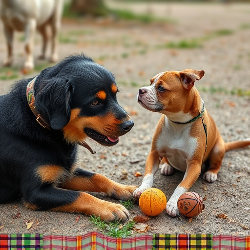 dog playing