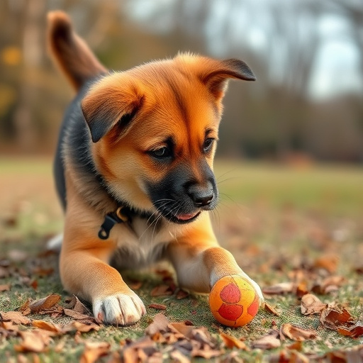 dog playing