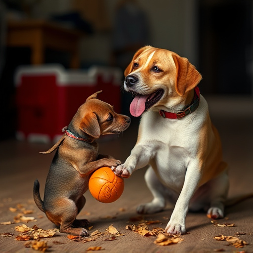 dog playing