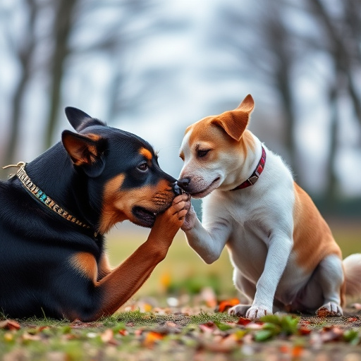 dog playing