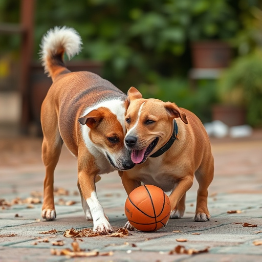 dog playing