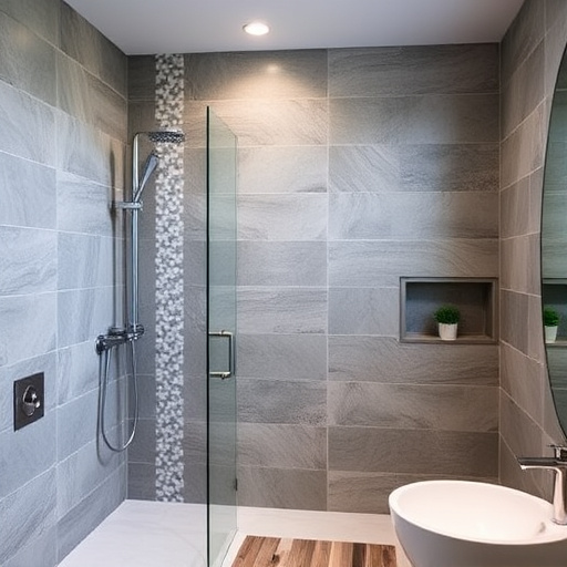 showers in bathroom