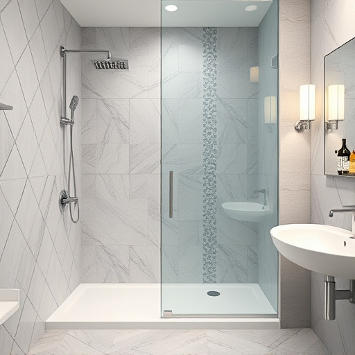 showers in bathroom