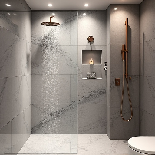showers in bathroom