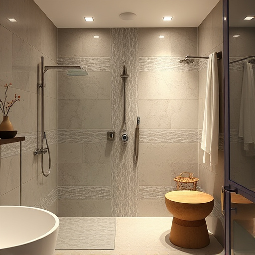 showers in bathroom