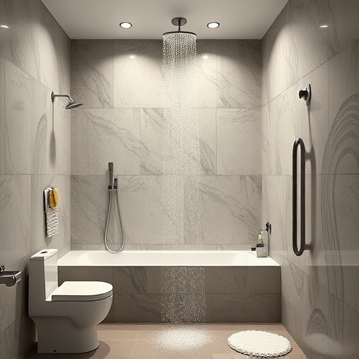 showers in bathroom