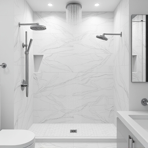 showers in bathroom