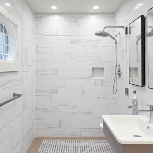 showers in bathroom