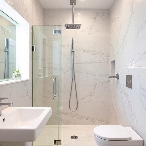 showers in bathroom
