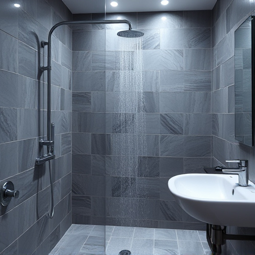 showers in bathroom