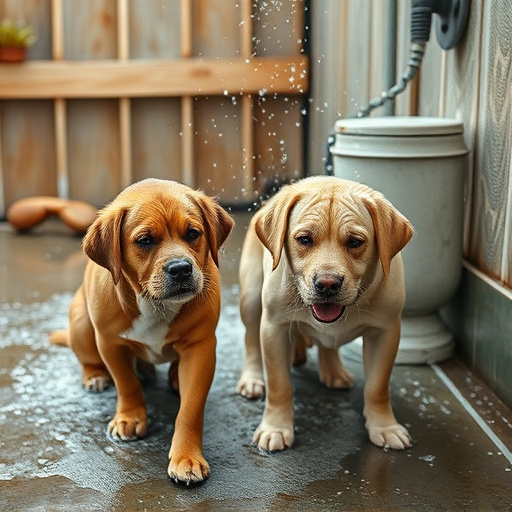 washing dogs