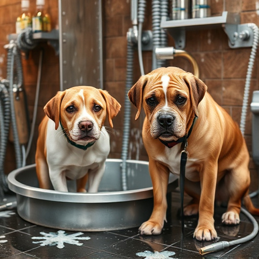 washing dogs
