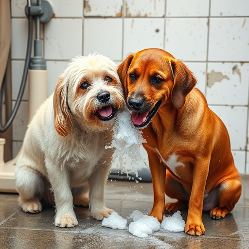 washing dogs