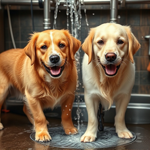 washing dogs