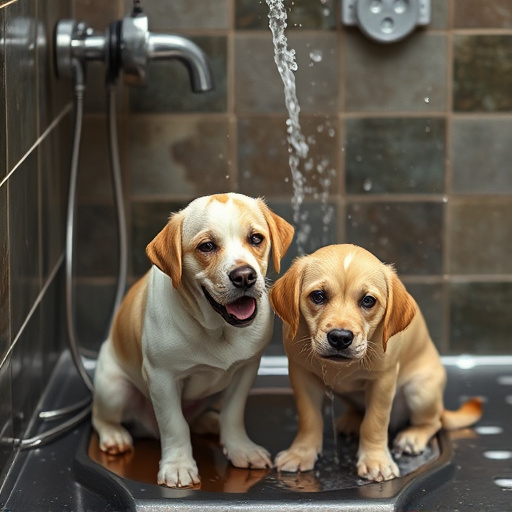 washing dogs
