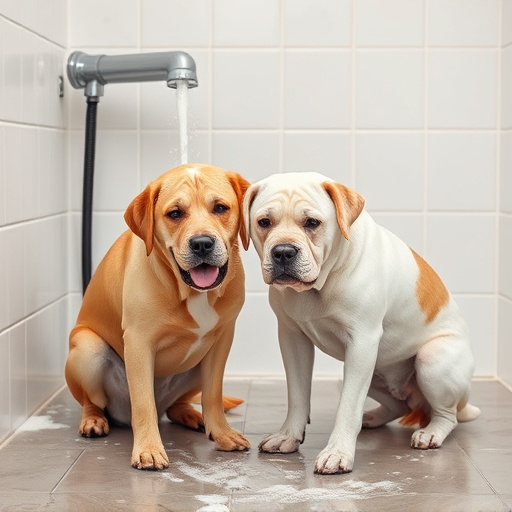 washing dogs