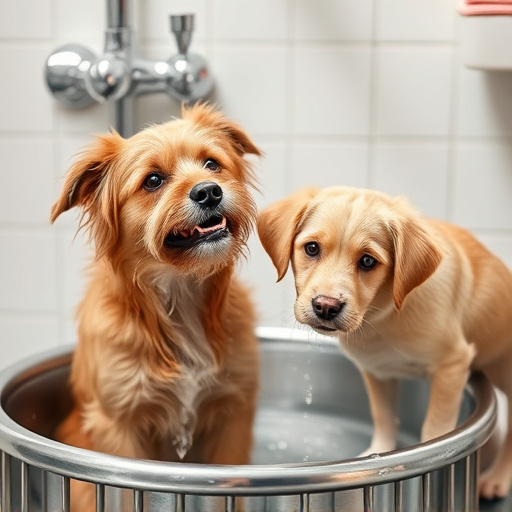 washing dogs