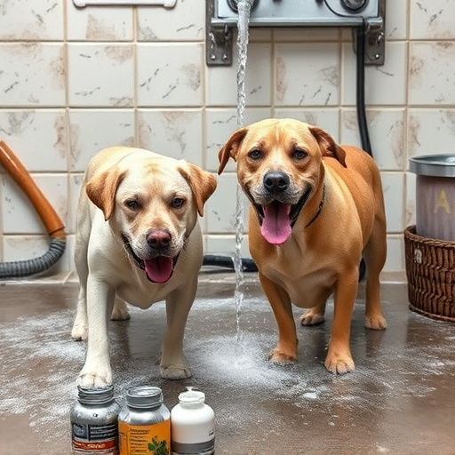 washing dogs