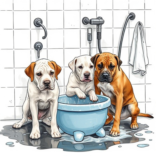 washing dogs