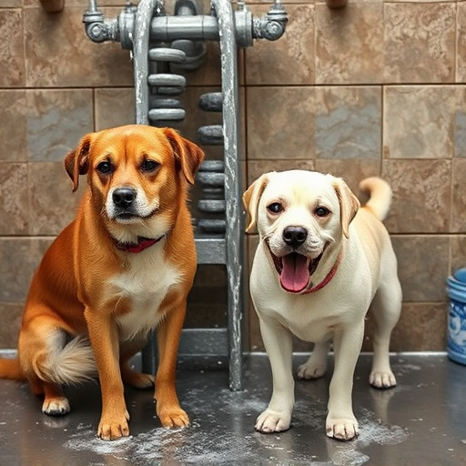 washing dogs