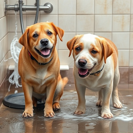 washing dogs