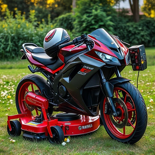 yamaha motorcycles, lawn mower, motorcycle