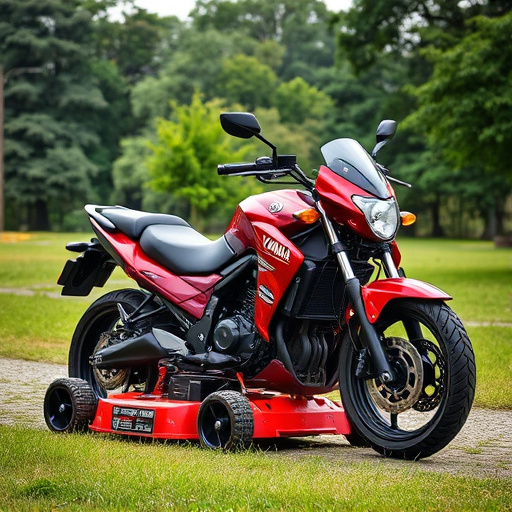 yamaha motorcycles, lawn mower, motorcycle