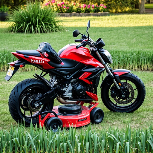yamaha motorcycles, lawn mower, motorcycle