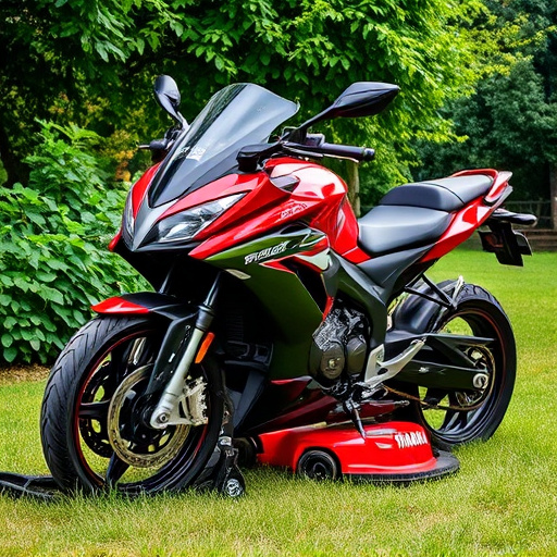 yamaha motorcycles, lawn mower, motorcycle
