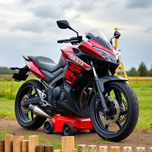 yamaha motorcycles, lawn mower, motorcycle