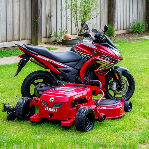 yamaha motorcycles, lawn mower, motorcycle