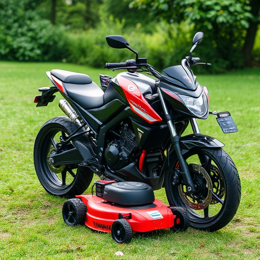 yamaha motorcycles, lawn mower, motorcycle