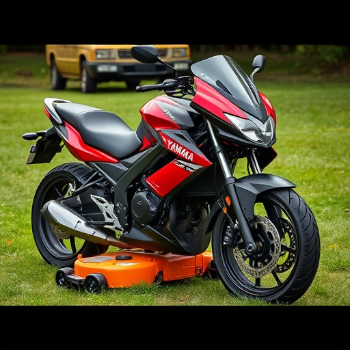 yamaha motorcycles, lawn mower, motorcycle