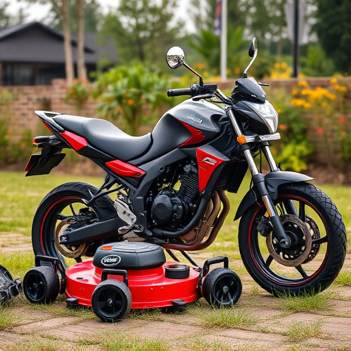 yamaha motorcycles, lawn mower, motorcycle