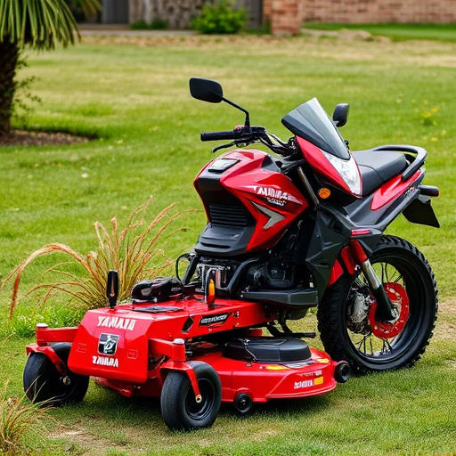 yamaha motorcycles, lawn mower, motorcycle