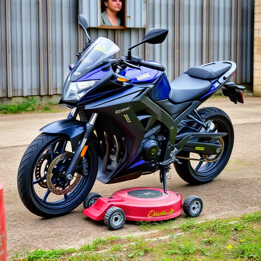 yamaha motorcycles, lawn mower, motorcycle
