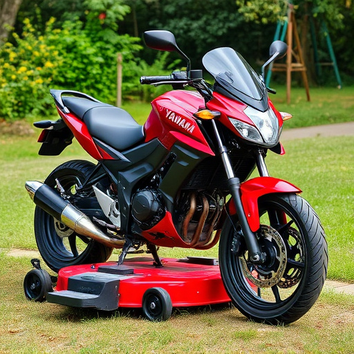 yamaha motorcycles, lawn mower, motorcycle