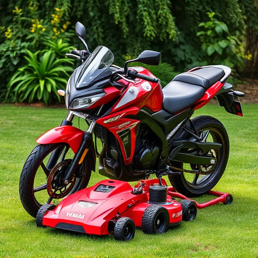 yamaha motorcycles, lawn mower, motorcycle