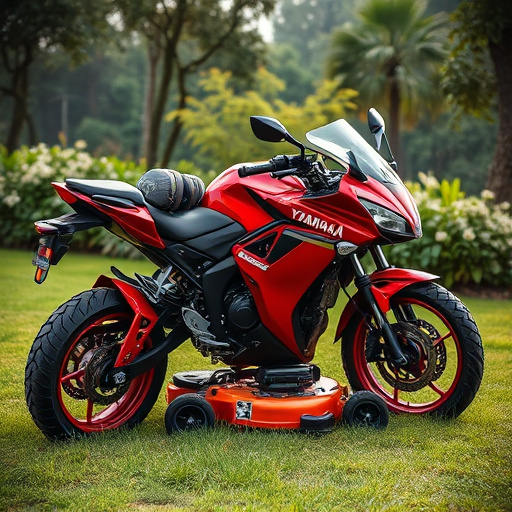 yamaha motorcycles, lawn mower, motorcycle