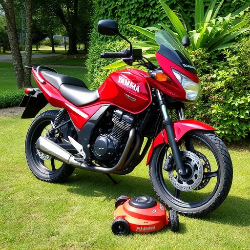 yamaha motorcycles, lawn mower, motorcycle