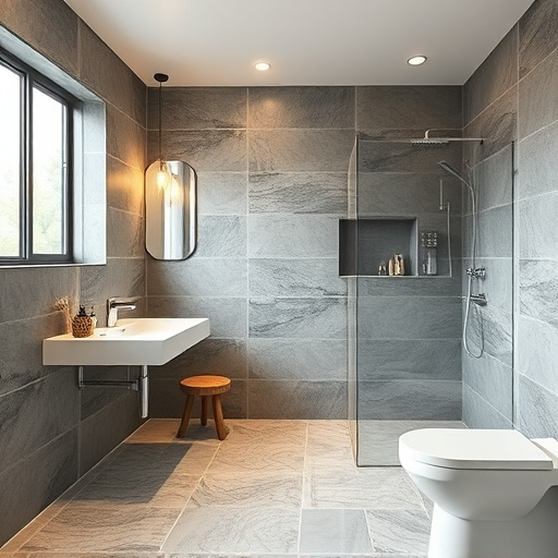 bathroom with showers