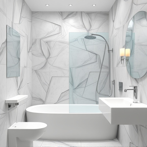 bathroom with showers