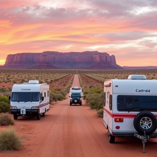 caravans traveling Australia