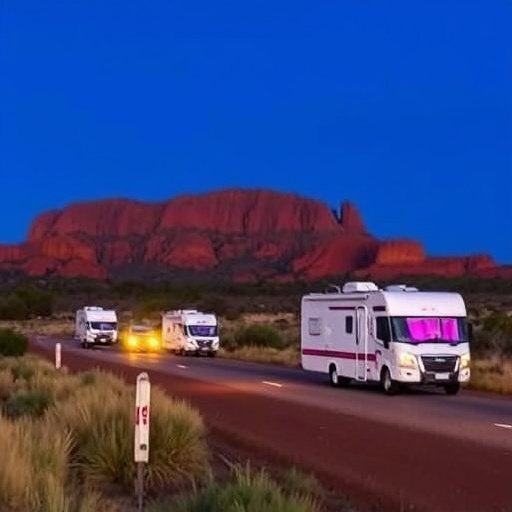 caravans traveling Australia